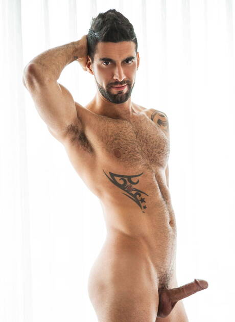 Canadian beefy Gabriel Clark and canadian otter Mick Stallone fuck after blowjob