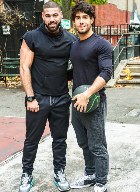 Latino hunky guy Diego Sans and american hairy bear Ricky Larkin fuck ass after sucking