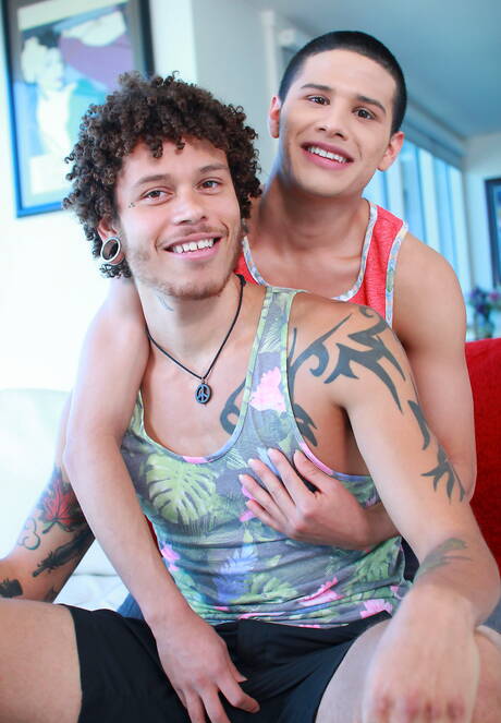 American young boy Tino Cortez and puerto rican twink Jay Fine fuck ass after sucking dick