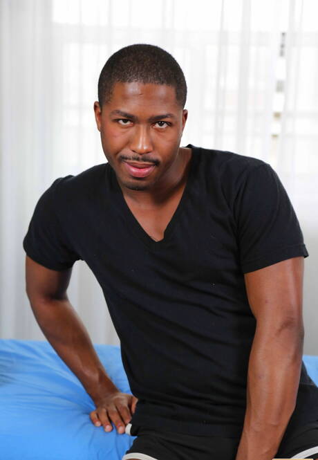 Black beefcake Jp Richards and strongman Carlos B in black on white love