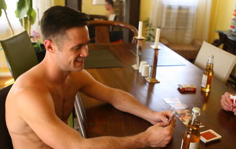 German husky guy Alexander Gustavo and american hairy stud Mike De Marko in hard anal sex