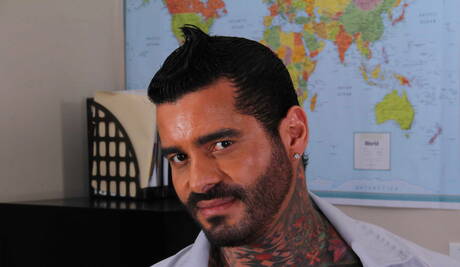 American young dude Tyler Sweet and latin husky guy Alexsander Freitas in hot homosexual action