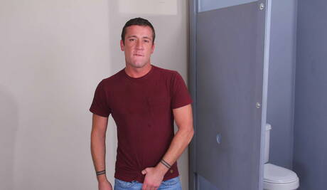 Sexy americans, hairy stud Trevor Knight and tough guy Kirk Cummings playing with cock