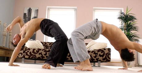 Czech husky guy Adam Archuleta and american well-built Austin Merrick banged each other with fisting