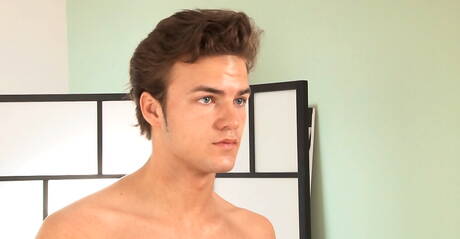 Hunky guy Corey Stark wanking