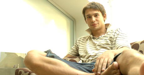 Beefcake Campbell Tim jerk off his dick