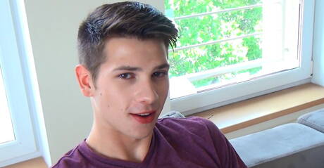 American hot twink Chase Austin teasing his cock