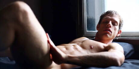 Well-built Lucas Champagne and american young boy Tayte Hanson in hot homosexual action outside