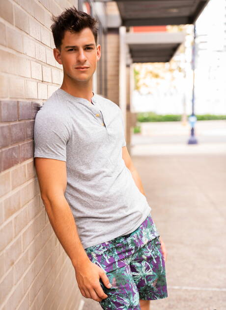 Muscular Archie and stud Josh have a hot sex outside