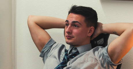 Nice american guys beefy Carter Woods and tough guy Masyn Thorne have a good sex