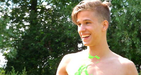 Hot czech boys young boy Pip Caulfield and hot twink Fabien Jacq jack off dick outdoor