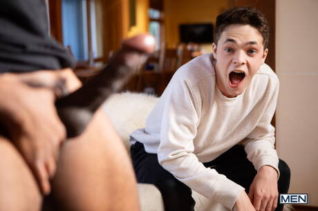 Troye Dean, Jake Preston and Braxton Cruz in hard interracial threesome sex