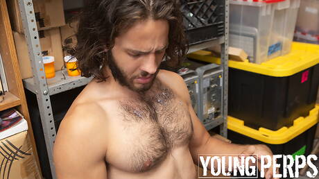 American pornstars hunky guy Greg Mckeon and hairy stud Dante Drackis have anal sex