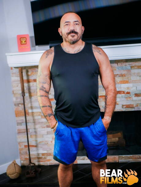 Mexican hot bear Alessio Romero posing naked
