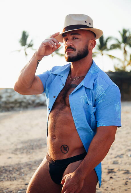 Young and Mature Allen King,Cory Kane,Francois Sagat,Jacen Zhu,Levi Karter,Sean Ford,Taylor Reign and Troy Accola having fun near the beach and getting pleasure in bungalow