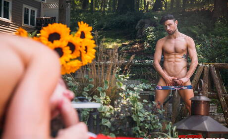 Nasty guys Dallas Preston, Drew Dixon and Roman Todd drilling an ass outside