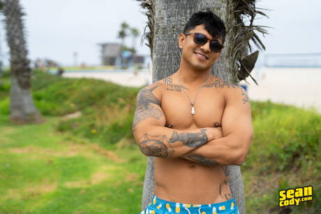 Nasty buddies Kieran, Ian Roman and Dylan Tides make a love on the beach