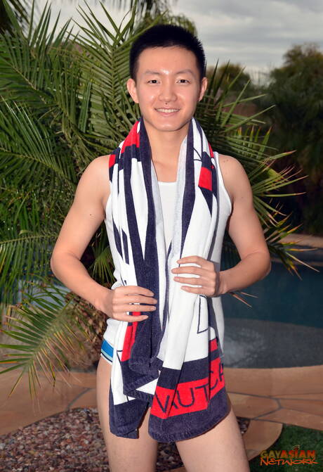 Young dude Jay and latin hot twink Rave Hardick in dick sucking scene outside