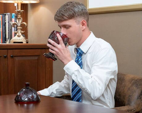 American stars strong bull Adam Snow and young boy Noah White shows a beautiful body