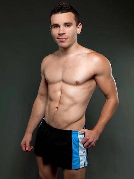 Strong bull Tim Grayson teasing his cock