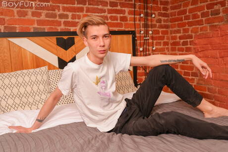 Young boy Jay Hammel shows a beautiful body