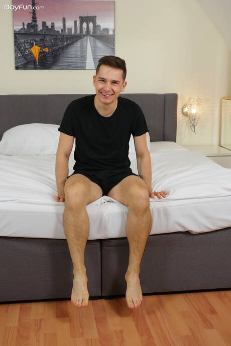 Beautiful boy Liam Butler get naked and showing tight butt